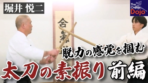 Buki-dori practice, Etsuji Horii, part 4, Tachi swing #1
