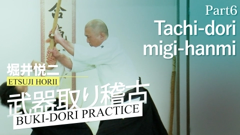 Buki-dori practice, Etsuji Horii, part 6, Tachi-dori, Migi-hanmi