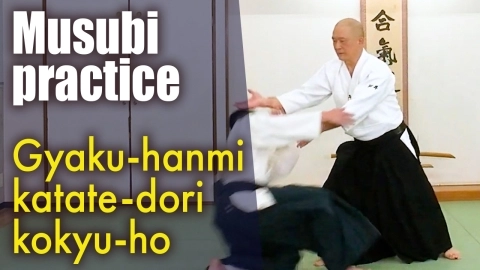 Musubi practice, part 2, Gyaku-hanmi katate-dori kokyu-ho