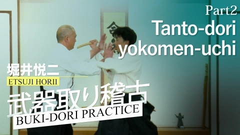 Buki-dori practice, Etsuji Horii, part 2, Tanto-dori yokomen-uchi