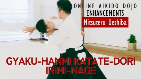 Part 1 Gyaku-hanmi katate-dori irimi-nage, ONLINE AIKIDO DOJO by Mitsuteru Ueshiba - Enhancements